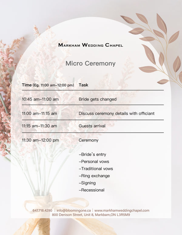 Micro Ceremony Package