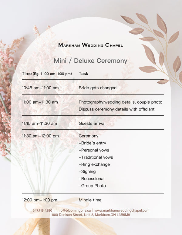 Deluxe Ceremony Package